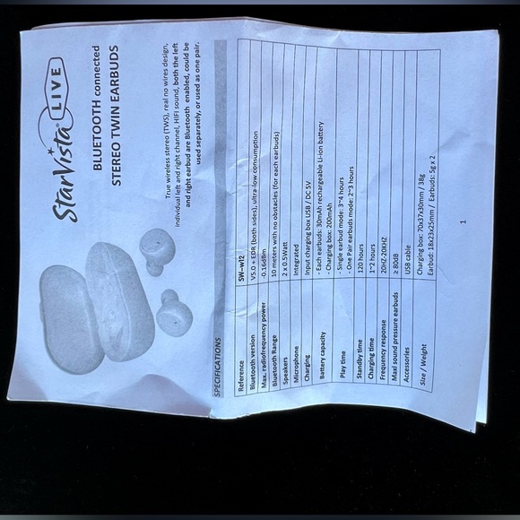 STAR VISTA BLUETOOTH STEREO TWIN EARBUDS ARE NEW IN THE BOX - Picture 3 of 7